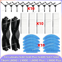 Fit For Lubluelu SG60 SL60 Plus SL60D SL61,Tikom L9000 L8000,Agaro Alpha,Laresar L6 Nex Parts Main Roller Brush Filter Mop Cloth