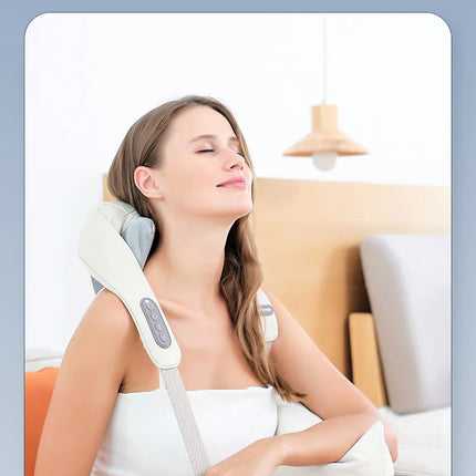 Wireless Neck And Back Massager Neck And Shoulder Kneading Massage Shawl Neck Cervical Relaxing Trapezius Massager