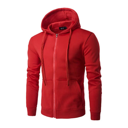 Autumn Men Sweatshirts Long Sleeve Jacket Hoodie Zipper Closure Jacket Male Hoodies Sweatshirt Slim Fit Male Clothing