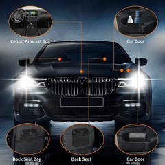 Car Trash Can with Lid – Mini Leak-Proof Car Bin with 60/300 Garbage Bags | Small Portable Auto Accessories for Interior Cleaning