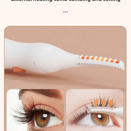 Electric Heated Eyelash Curler Long Lasting Hold Eyelash Curling Device False Eyelashes Clip Comb Women Makeup Beauty Tools