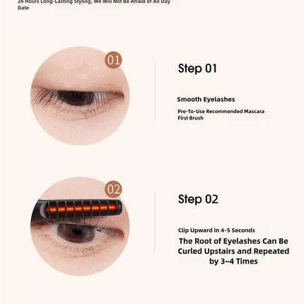 Electric Heated Eyelash Curler Long Lasting Hold Eyelash Curling Device False Eyelashes Clip Comb Women Makeup Beauty Tools