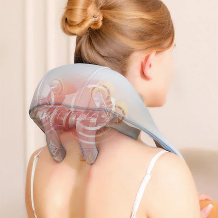 Electric Heat Neck Massage Shawl Shiatsu Kneading Cervical Spine Massager Car Home Back Shoulder Neck Trapezius Muscle Massager