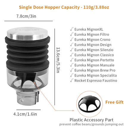 Coffee Beans Grinder Single Dose Hopper/Bellows Coffee Grinder Bean Bin Blowing Cleaning Tools For Eureka Mignon And Helios