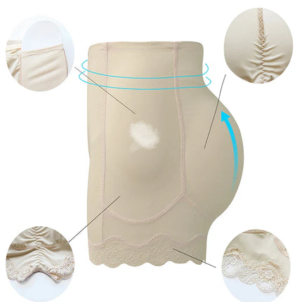 Body Shaper Underwear With Hips Pads Filler Sexy Big Butt Enhancer Control Panties Belly Smooth Shapewear Fake Buttock Plus Size