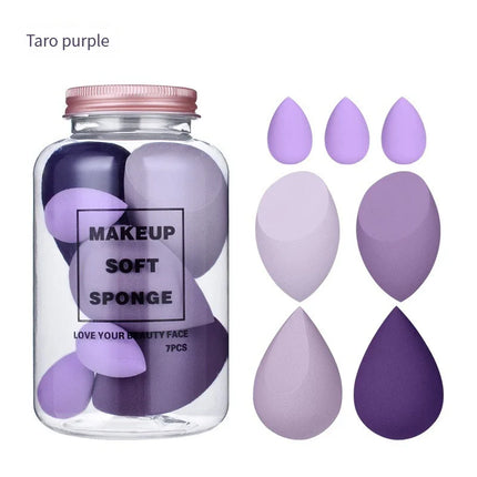 7PCS Canned Cosmetic Sponge Set Dry And Wet Liquid Foundation Powder Puff Professional Cosmetic Tools Make-up Artist
