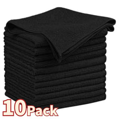 Black Thicken Microfiber Car Cleaning Towels Soft Quick Drying Windows Mirrors Wiping Rags Home Double Layer Clean Cloths