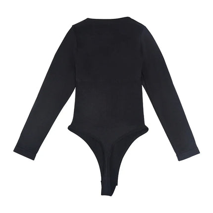 Female Underwear Open Crotch One-Piece Bodysuit Long Sleeve Seamless Waist Trainer Body Shaper Sheath Flat Belly Shapewear Woman