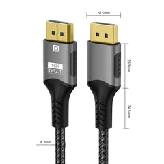 16K DP 2.1 8K@120Hz 4K@240Hz 80Gbps HDR Video Audio Displayport Cable Display Port for Laptop TV Xbox Projector Gaming Monitor