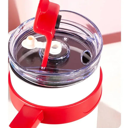 New Insulated Cup Bingba Cup 304 Stainless Steel Water Cup for Girls with Straw Large Capacity 1.2L