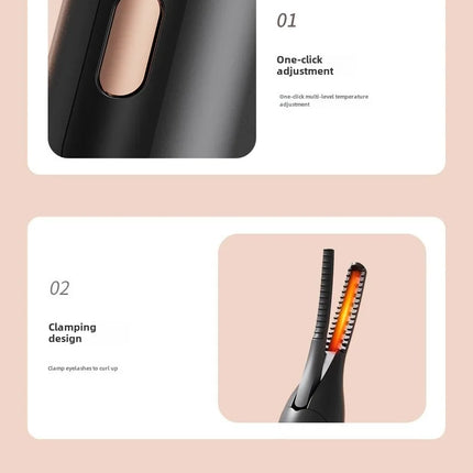 Electric Heated Eyelash Curler Long Lasting Hold Eyelash Curling Device False Eyelashes Clip Comb Women Makeup Beauty Tools