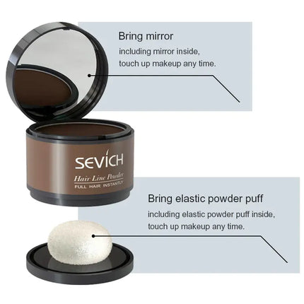 Sevich Waterproof Beard Filler Beard Hair Shadow Powder Root Cover Up Concealer Fill In Thinning Instantly Modify Fluffy Powder