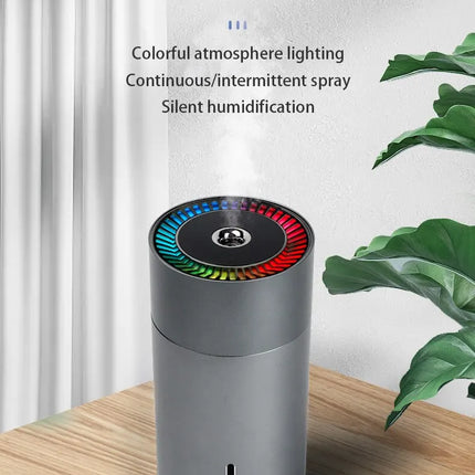 LED Light Aromatherapy Machine Humidifier Diffuser for Car Small Air Humidification Home and Bedroom Big Spray 260ml