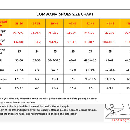Comwarm Men Warm Non-Slips Slippers Cozy Casual Indoor Outdoor Flats Slides Plush Bedroom Warm Shoes Male Soft Sole Home Shoes