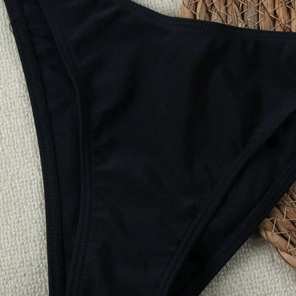 "2025 Sexy Bandeau Push-Up Bikini Set - Brazilian Thong Swimwear for Women"