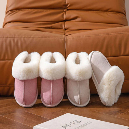 Furry Home Slippers Women 2024 Winter Designer Shoes Ladies Flats Casual Warm Plush House Fur Slides Couple Footwear Large Size