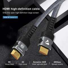 8K HDMI-Compatible Cable 4K@120Hz 8K@60Hz HDMI 2.1 Cable 48Gbps Adapter For RTX 3080 eARC HDR Video Cable PC Laptop TV box PS5