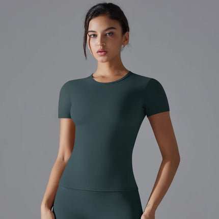 Yoga Vest Training Fitness Top Windproof Running Suit Solid Colour Cycling Fitness Quick Dry Women's Sweatshirt