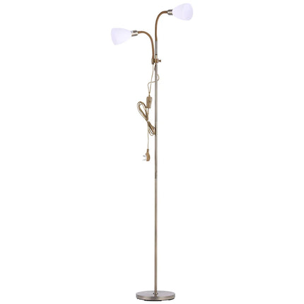 KOMORE Modern 2 Head Standing Floor Lamp Adjustable Lamp Heads 180cm Bronze&Grey  for Living Room, Office, Bedroom, Hallway