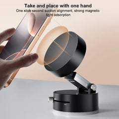 Mini Vacuum Double Side Magnetic Suction Cup Phone Holder Foldable Suction Cup Car Navigation Bracket for iPhone 16 15 Samsung