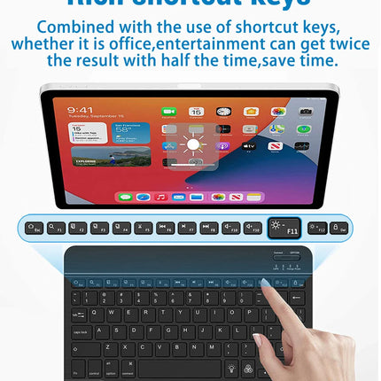 EMTRA Backlit Backlight Bluetooth Keyboard Mouse For IOS Android Windows For iPad Portuguese keyboard Spanish keyboard and Mouse