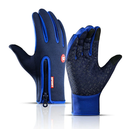 Winter Cycling Gloves With Wrist Support Touch Screen Bicycle Gloves Outdoor Sports Anti-slip Windproof Bike Full Finger Gloves