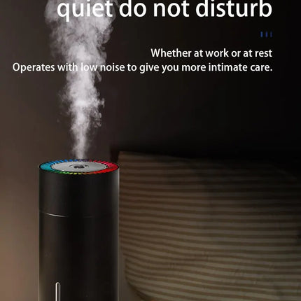 LED Light Aromatherapy Machine Humidifier Diffuser for Car Small Air Humidification Home and Bedroom Big Spray 260ml