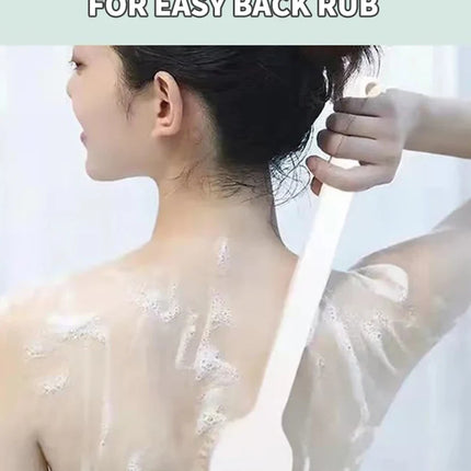 1 Pack Long Handle Shower Brush Unisex Senior Single Side Back Brush Bath Brush Exfoliating Suitable For Wet And Dry Brushes