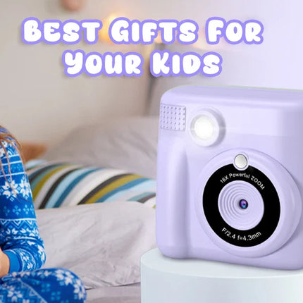 Gofunly Children's Instant Print Camera Thermal Printing Digital Camera 2.4" 1080P Camera Toy For 6-12 Years