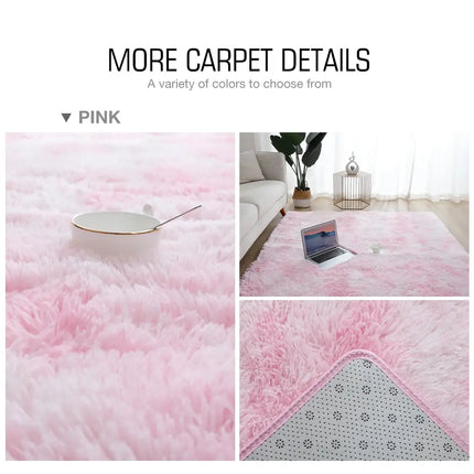 Gray Carpet for Living Room Plush Rug Bed Room Floor Fluffy Mats Anti-slip Home Decor Rugs Soft Velvet Carpets Kids Room Blanket