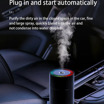 LED Light Aromatherapy Machine Humidifier Diffuser for Car Small Air Humidification Home and Bedroom Big Spray 260ml