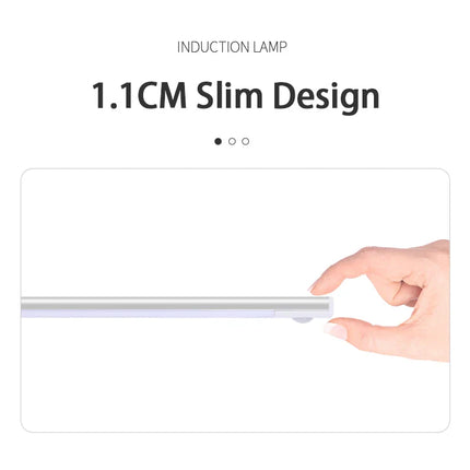 LED Cabinet Light USB Type-C Rechargeable Motion Sensor Led Lamp for Kitchen Wardrobe Cabinet Lighting 20cm/30cm/40cm/50cm/60cm