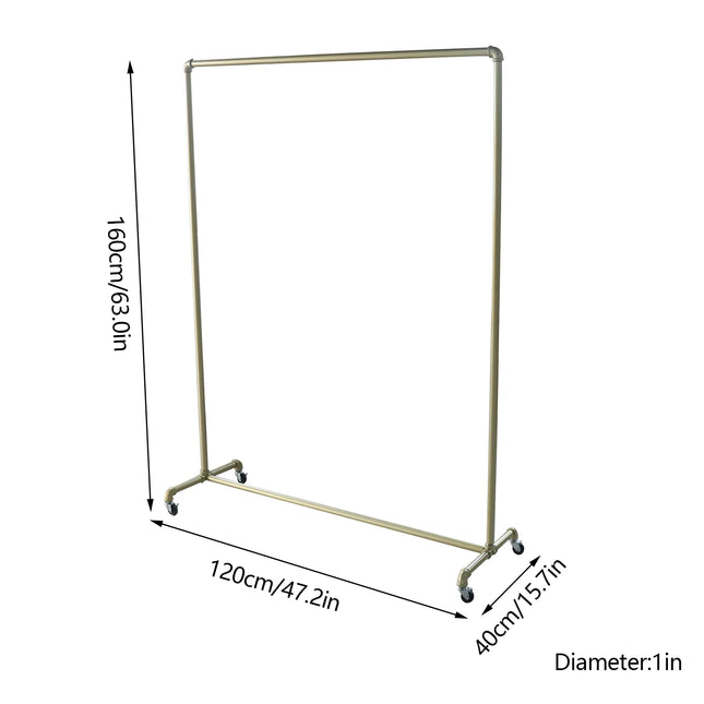 Movable Clothes Rack Universal Wheels Coat Rack Floor Clothes Hanger Bedroom Garment Rack Metal Clothing Rack Wardrobe Furniture