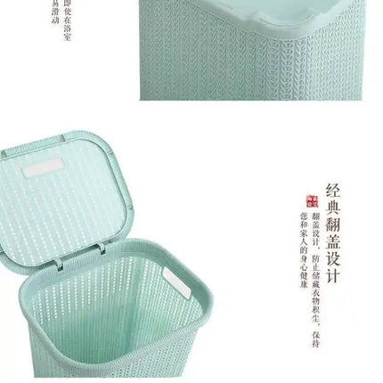 Nordic Wind Plastic Home Bathroom Laundry Basket Living Room Multi-purpose Toy Basket Bedroom Clothing Storage Basket