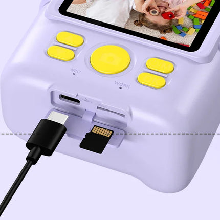 Gofunly Children's Instant Print Camera Thermal Printing Digital Camera 2.4" 1080P Camera Toy For 6-12 Years