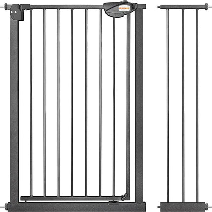 UBRAVOO Baby Gate for Doors and Stairs, Height 100 cm, Safety Pet Gate,  Automatic Closure, Triple Locking