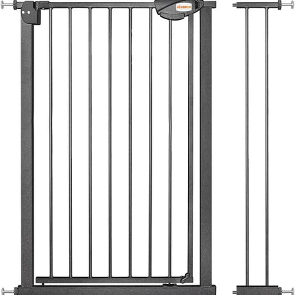 UBRAVOO Baby Gate for Doors and Stairs, Height 100 cm, Safety Pet Gate,  Automatic Closure, Triple Locking