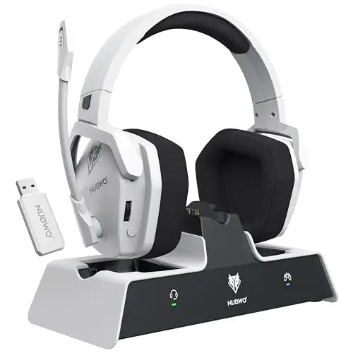 NUBWO G06 Pro Wireless Gaming Headset with Charging Station for Headset and PS5 Controller