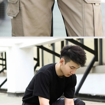 Cargo Pants Men Workwear Multi-Pocket Outdoor Hiking Joggers Pants Work Trousers Men with Wear resistant multi pocket Knee Pads