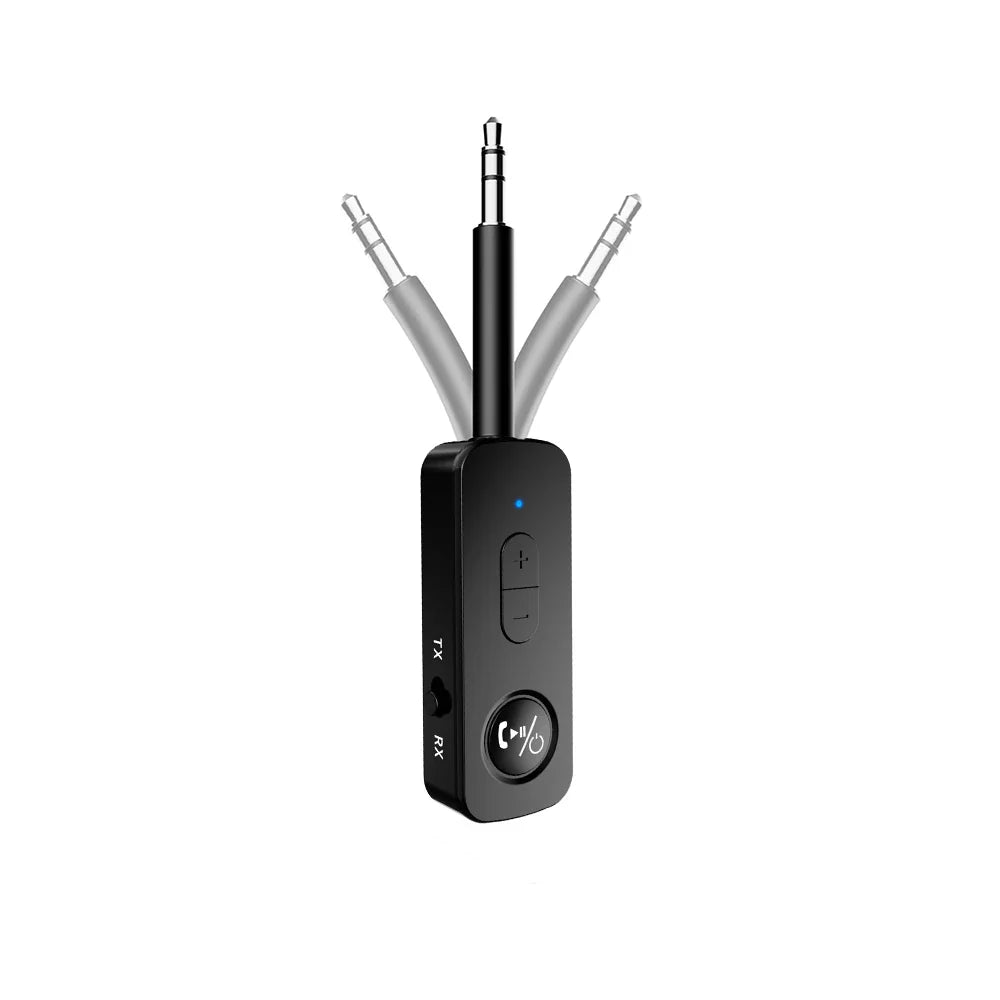 3.5mm Aux Bluetooth 5.3 Receiver Transmitter 2-in-1 Wireless Audio Adapter for TV Headset Car Radio Flight Mp3 Player Speaker