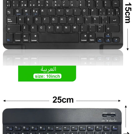 EMTRA Backlit Backlight Bluetooth Keyboard Mouse For IOS Android Windows For iPad Portuguese keyboard Spanish keyboard and Mouse