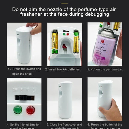 Aerosol Dispenser Air Freshener Fragrance Aerosol Spray Dispenser Car Household Wall-mounted Automatic Adjustable Aroma Diffuser