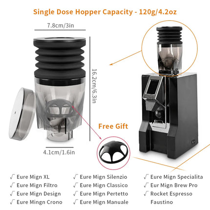 Coffee Beans Grinder Single Dose Hopper/Bellows Coffee Grinder Bean Bin Blowing Cleaning Tools For Eureka Mignon And Helios