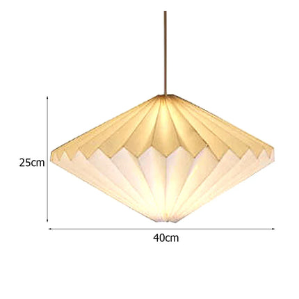 Nordic Creative Paper Origami Lantern Shade Foldable Hanging Pendant Light Art Decor for Living Room Bedroom Dining Room Decor