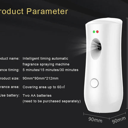 Aerosol Dispenser Air Freshener Fragrance Aerosol Spray Dispenser Car Household Wall-mounted Automatic Adjustable Aroma Diffuser