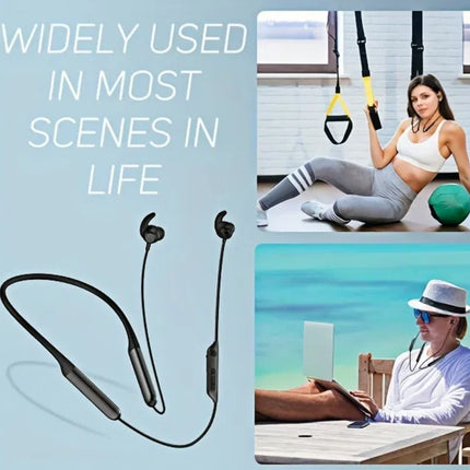 Magnetic sports wireless neckband with dual battery