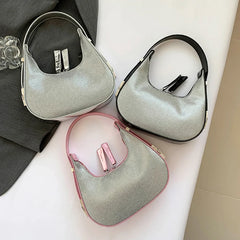 2025 Trend Armpit Purses High-end Women's Shoulder Bag Y2K Crescent Bag Ladies Luxury Design Top Handle Handbag Small Tote Bags