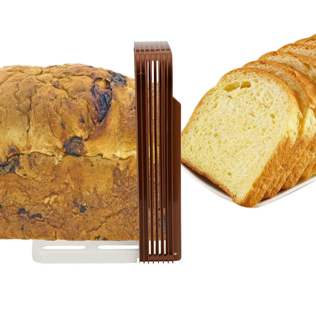 Toast Bread Slicer Stand Foldable Loaf Cutter Rack Baking Tool Cutting Guide Plastic Slicing Tool