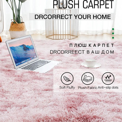 Gray Carpet for Living Room Plush Rug Bed Room Floor Fluffy Mats Anti-slip Home Decor Rugs Soft Velvet Carpets Kids Room Blanket