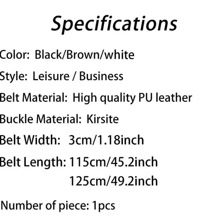 New Luxury Belt for Men PU Leather Belt Metal Pin Buckle High Quality Famous Brand Designer Waist Strap Belts for Jeans Men Belt